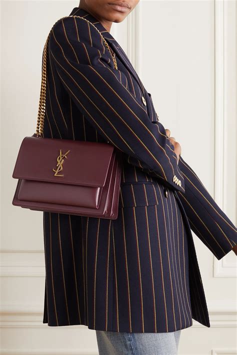 ysl burgundy shoulder bag|ysl shoulder bags for women.